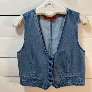 SIGNATURE8 – Denim Button Vest (Size L, NWT)